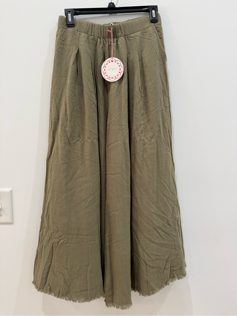 NWT UMGEE frayed wide leg pant